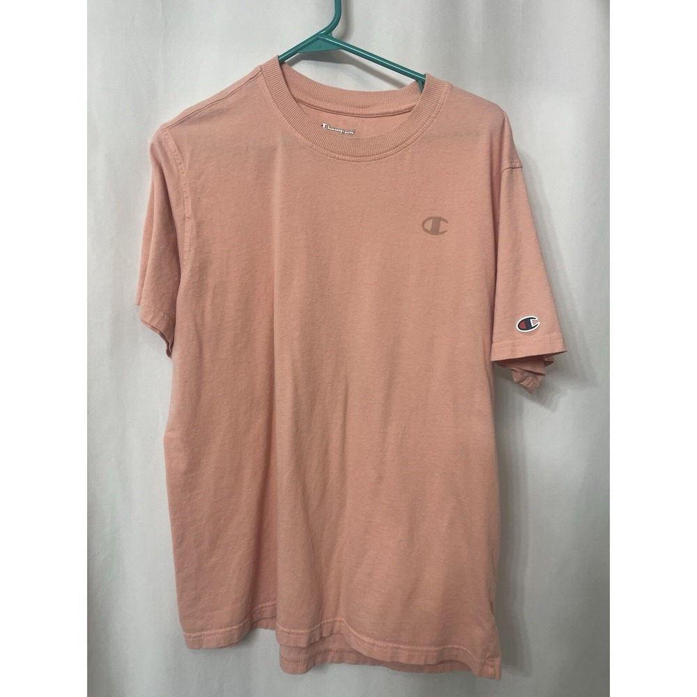 Champion Authentic Large Peach Short Sleeve T Shirt Unisex (B38)‎